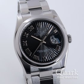 ロレックス デイトジャスト Ref.116200 ブラックサンビームローマ