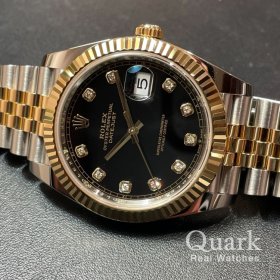 ロレックス デイトジャスト41 Ref.126333G ブラック10Pダイヤ