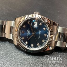 ロレックス デイトジャスト41 Ref.126334G ブライトブルー10Pダイヤ